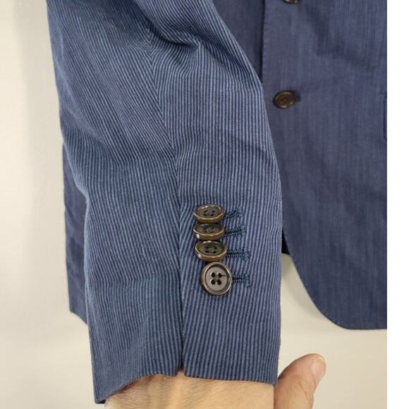 Banana Republic Mens Blazer Size 42R Blue 2 Button Slim Fit Blazer Modern Office - Picture 6 of 11